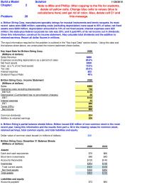 Finance Chapter 2 Homework Dollar Value Common Stock Issued In Millions