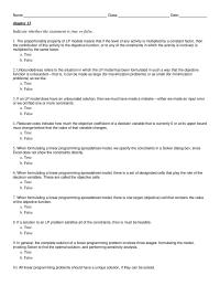 Chapter 13 Does Revenue Change Linear Manner Over This