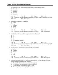 Chapter 20 1 Which group shows the correct order of first ionization energy