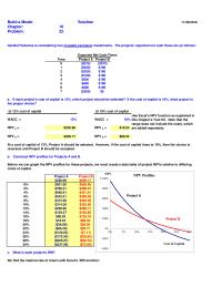 Finance Chapter 10 Homework What Each Projects Cost Capital 12