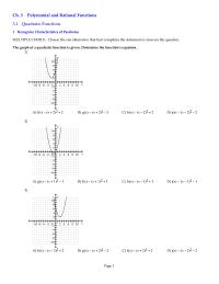 Chapter 3 Find the axis of symmetry of the parabola defined by the given