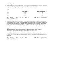 Chapter 5 4 &nbsp;A merchandise company has some financial statement items that differ