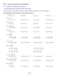 Chapter 11 Sequences Induction And Probability 111 Sequences