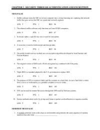 Chapter 3 A secret key is used to both encrypt and decrypt data