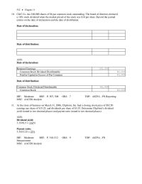Chapter 11 3 The board of directors declared a 10% stock dividend when the market priced