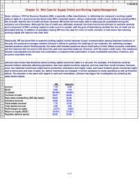 Finance Chapter 16 Homework Johnson also knows that decisions about working capital