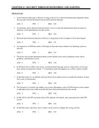 Chapter 12 Active intrusion detection is effective as long as