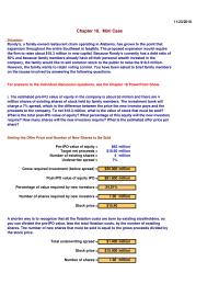 Finance Chapter 18 Homework What The Total Post IPO Value Equity What