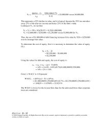 Finance Chapter 21 Homework the cost of equity increases at a slower rate when corporate