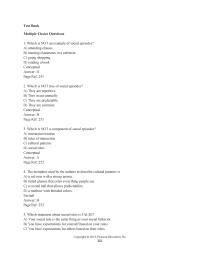 Chapter 11&nbsp;Which is NOT a component of social episodes