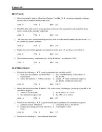 Chapter 5 Which of the following is NOT a task in preparation