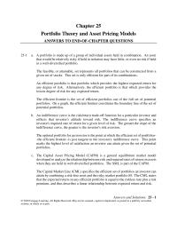 Finance Chapter 25 Homework The Standard Deviation Returns For The Market