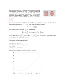 Chapter 2 Homework How much rope should be used for the square and how much for