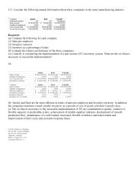 Chapter 7 3 Consider The Following Annual Information About