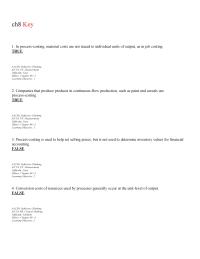 Chapter 8 1 The Number Equivalent Units Production For