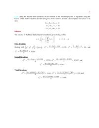 Chapter 4 Homework Carry out the first three iterations of the solution