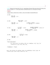 Chapter 6 Homework &nbsp;it is only necessary to calculate the linear spline between