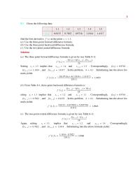 Chapter 8 Homework slope and the two-point central difference formula applied&nbsp;