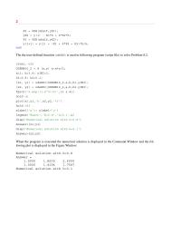 Chapter 10 Homework Output Variable Vector With The Coordinate The