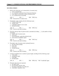 Chapter 9 The market value of common stock is primarily based