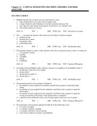 Chapter 11 When a project has multiple internal rates of