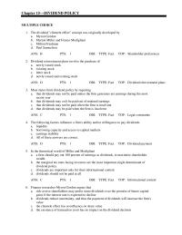Chapter 15 Dividend reinvestment plans involve the purchase of