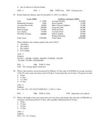 Chapter 16 Determine Warrens Pretax Earnings The Funds Released