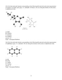 Chapter 2 3 Give the molecular formula corresponding to the following