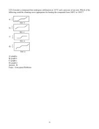 Chapter 10 3 Consider a compound that undergoes sublimation at 125°C