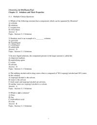 Chapter 11 1 Which of the following mixtures have components which can be