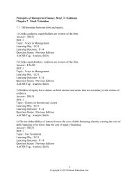 Chapter 7 1 Holders of equity have claims on both income and assets&nbsp;