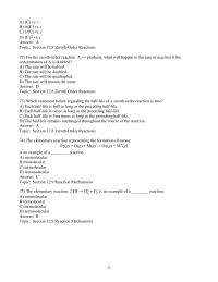 Chapter 12 2 what will happen to the rate of reaction if the concentration