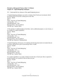 Chapter 10 1 Capital budgeting techniques are used to evaluate a firm’s