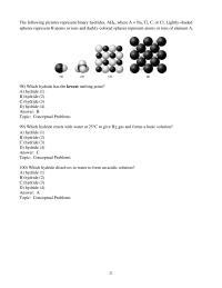 Chapter 18 2 The following pictures represent binary hydrides