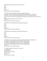Chapter 19 2 Which group 6A element is naturally radioactive