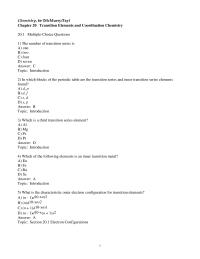Chapter 20 1&nbsp;In which blocks of the periodic table are the transition&nbsp;
