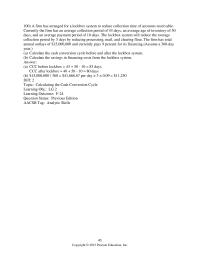Chapter 14 3 A firm has arranged for a lockbox system to reduce collection