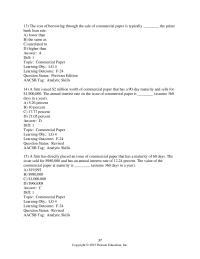 Chapter 15 3 The cost of borrowing through the sale of commercial paper