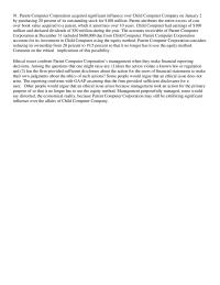 Chapter 14 3 Parent Computer Corporation Acquired Significant Influence