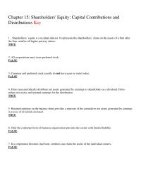 Chapter 15 1 Lakeside Company Has Not Declared Nor