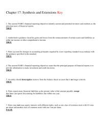 Chapter 17 1 Recent Changes The Financial Reporting Environment