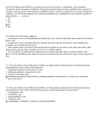 Chapter 17 3 set forth qualitative characteristics of financial reporting