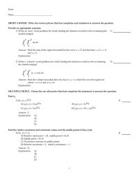 Chapter 6 Use the regression feature on your calculator to solve the problem