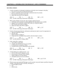 Chapter 14 A major consequence of information technology on the daily