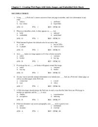 Chapter 3 The Web Contains Many Web Sites With