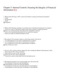 Chapter 5 Which The Following Not Reason For Problems