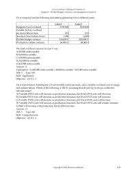 Chapter 8 The information For The May Overhead Expenditures Follows budgeted