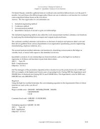 Chapter 10 Munir Hassan, controller, gathered data on overhead costs