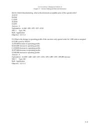Chapter 11 For Welch Manufacturing, what is the minimum acceptable