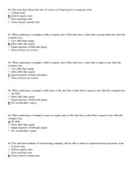 Chapter 14 the ratio that reflects the mix of sources of financing